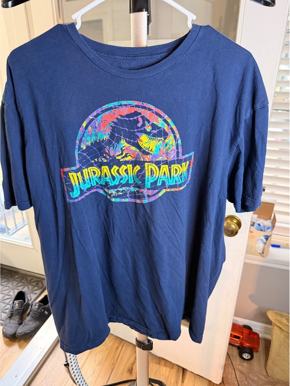 Jurassic Park Blue Graphic T Shirt Size XXL